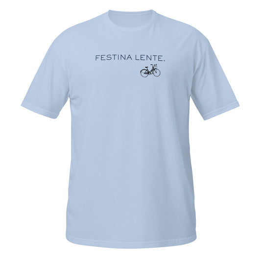 Festina Lente Graphic T-Shirt – Coral Silk, Front View