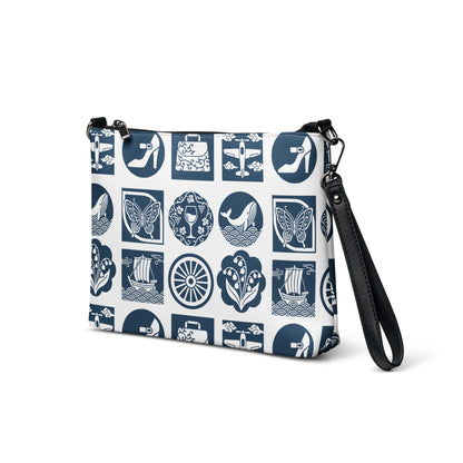 家紋パターン クロスボディバッグ 側面 | Kamon Crossbody Bag - Side View | WITH HEELS