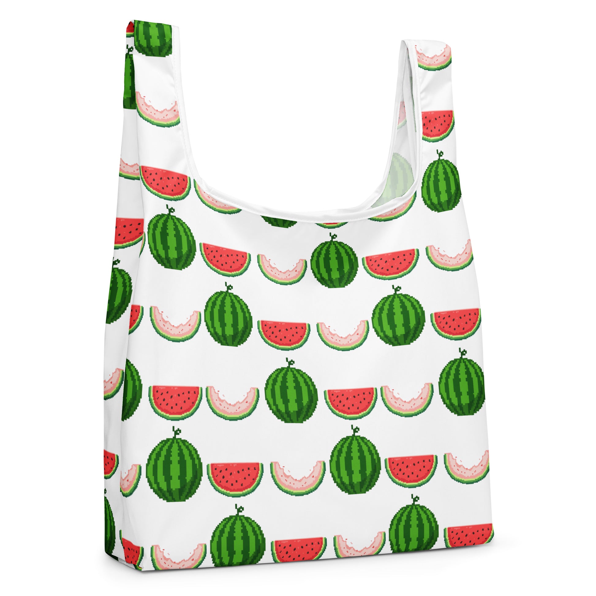 Dot watermelon shopping bag - back view | WITH HEELS