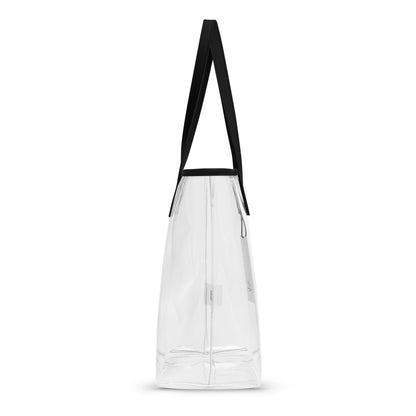 Clear Tote Bag Indigo Dream – Side | WITH HEELS