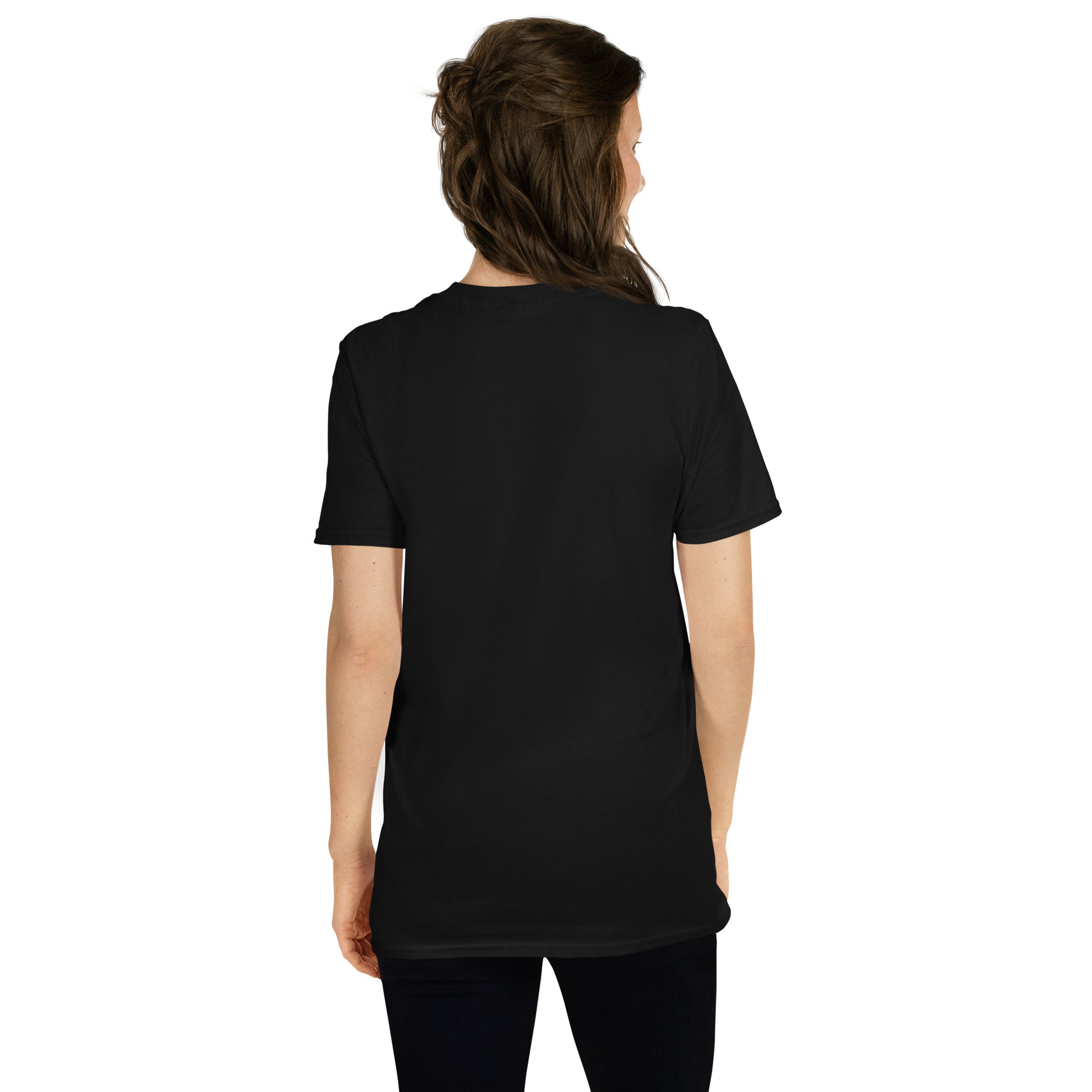 Choose to Bloom Graphic T-Shirt – Black, Back View (Model)