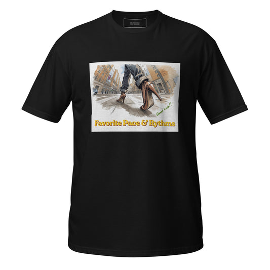 グッドラック・ウォーキングプリントのTシャツ / Good Luck Walking print unisex t-shirt
