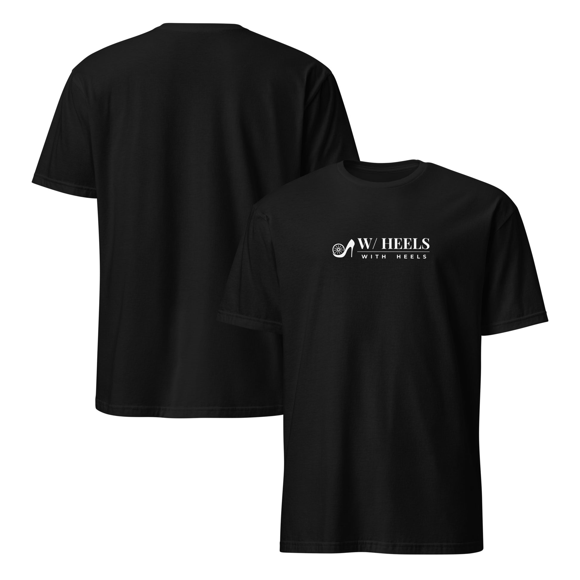 W/HEELS Logo T-Shirt Black – One Point Chest Logo