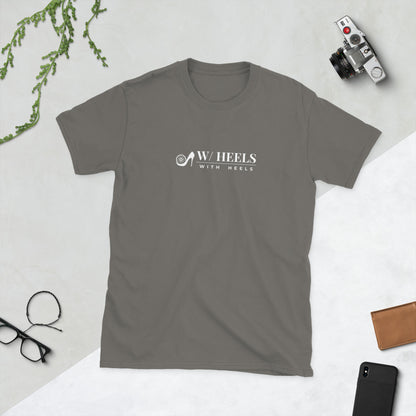 W/HEELS Logo T-Shirt Charcoal – One Point Chest Logo