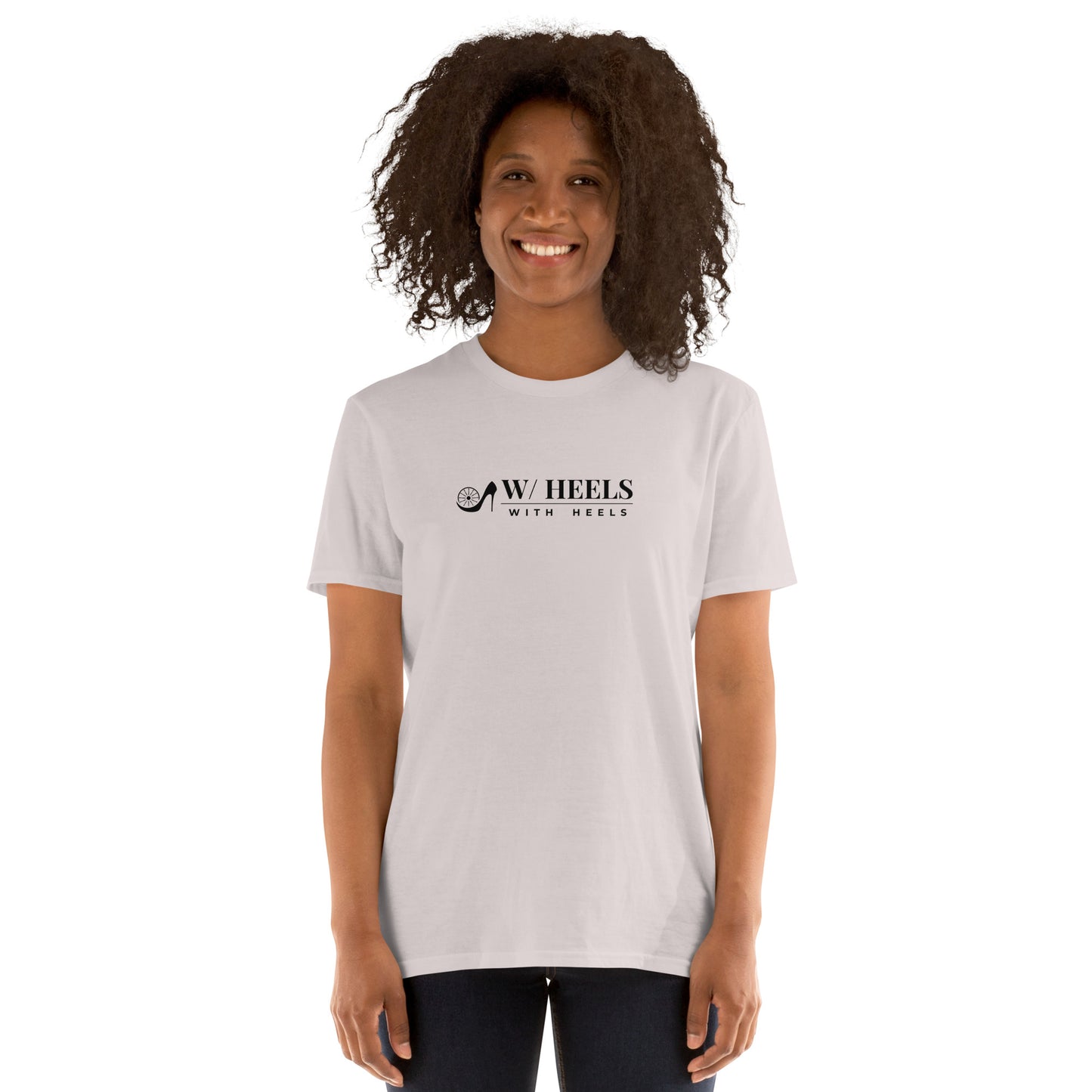 W/HEELS Logo T-Shirt Ice Grey – One Point Chest Logo