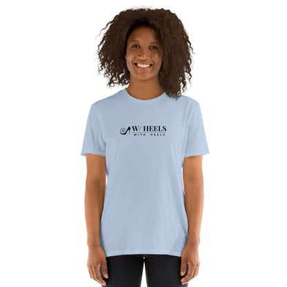 W/HEELS Logo T-Shirt Light Blue – One Point Chest Logo