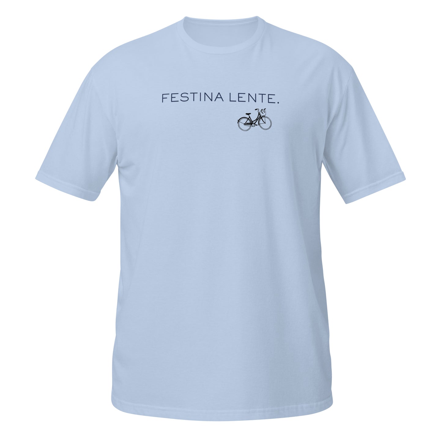 Festina Lente Graphic T-Shirt – Coral Silk, Front View
