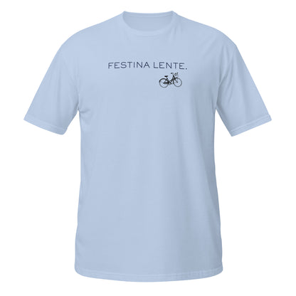Festina Lente Graphic T-Shirt – Coral Silk, Front View