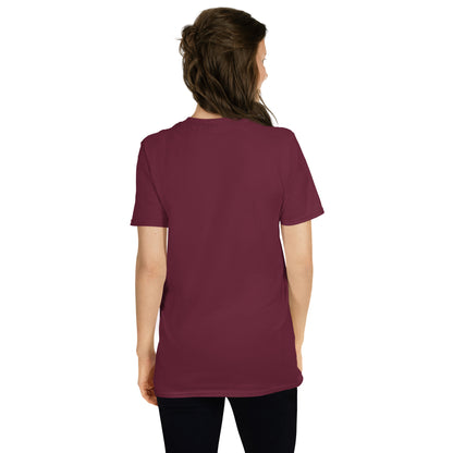 Choose to Bloom Graphic T-Shirt – Maroon, Back View (Model)