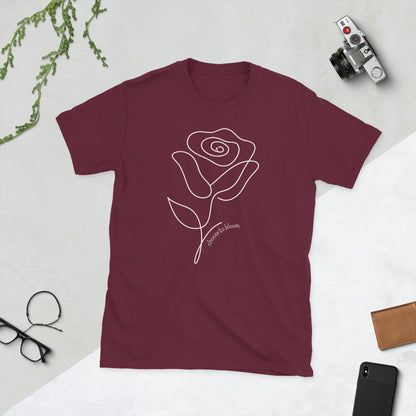 Choose to Bloom Graphic T-Shirt – Maroon, Front View