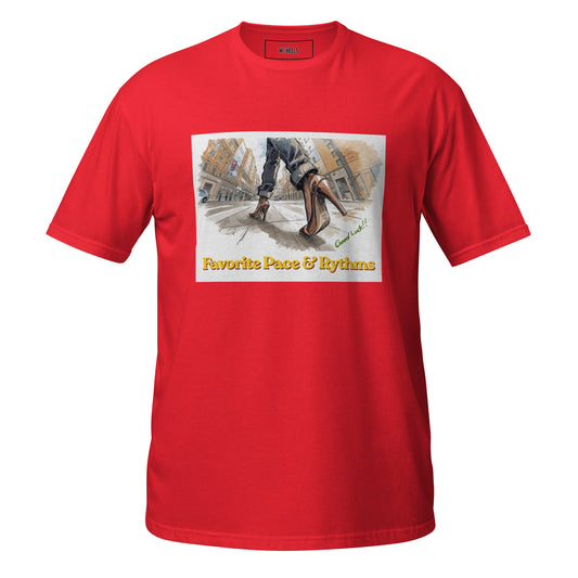 グッドラック・ウォーキングプリントのTシャツ / Good Luck Walking print unisex t-shirt
