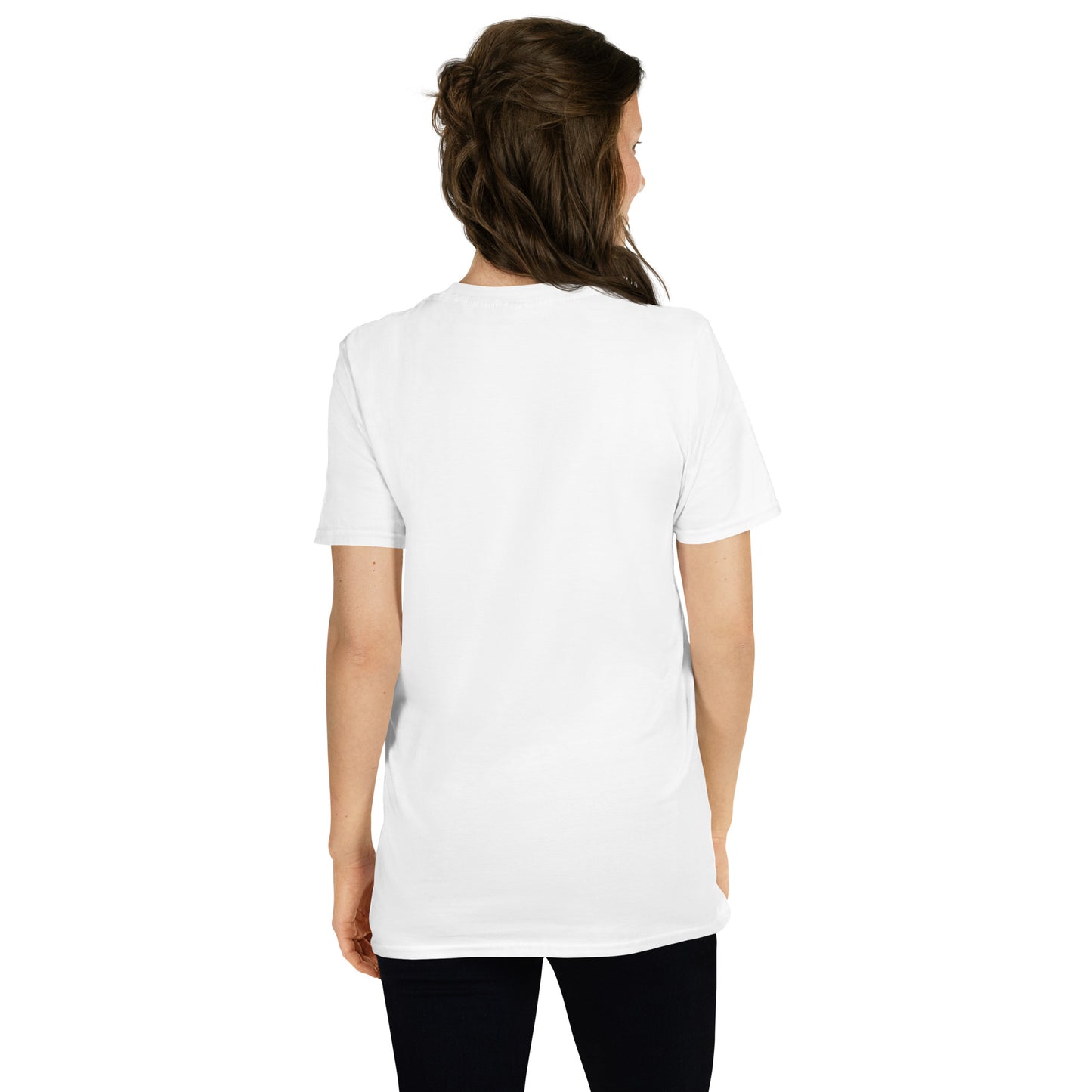 Choose to Bloom Graphic T-Shirt – White, Back View (Model)