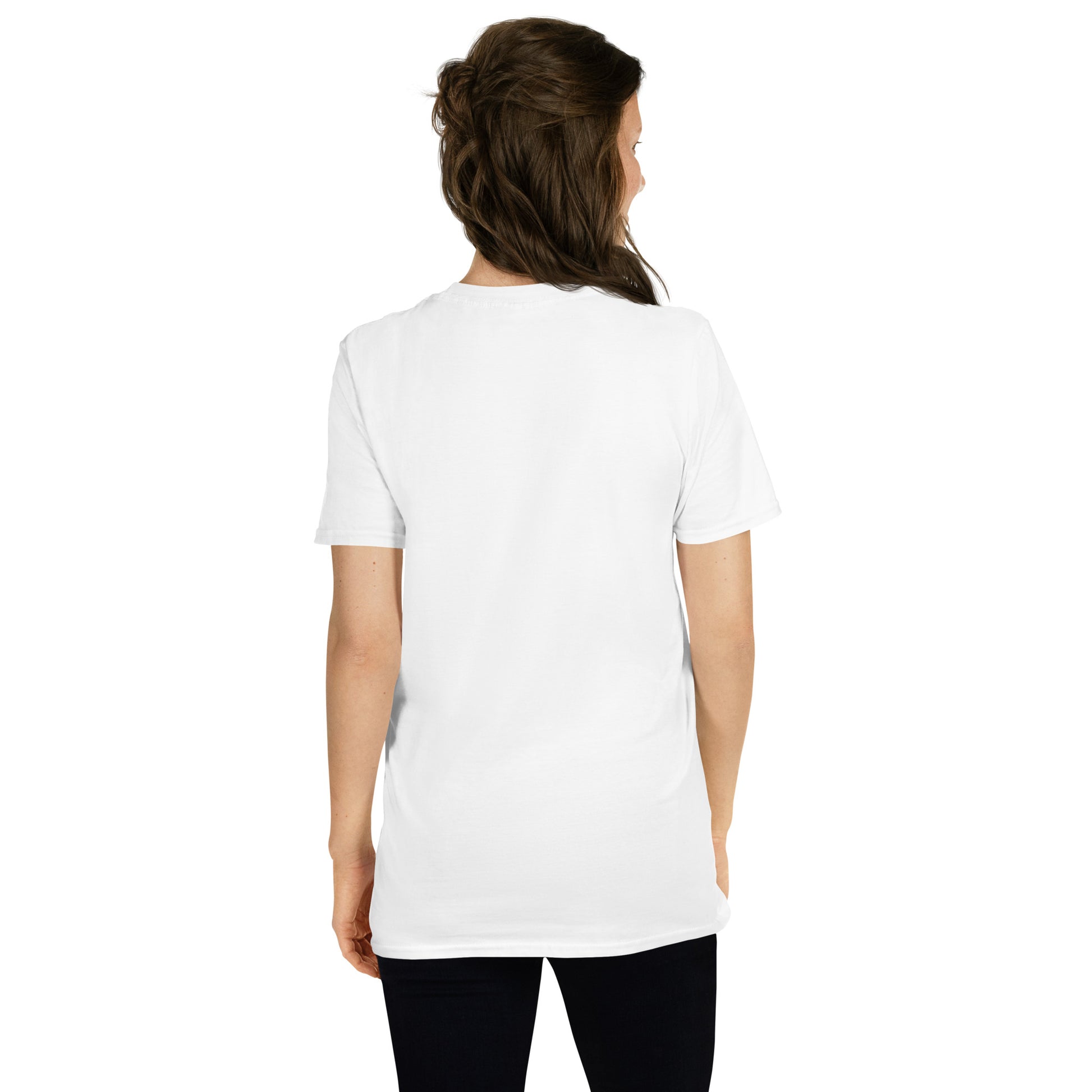 Choose to Bloom Graphic T-Shirt – White, Back View (Model)