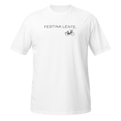 Festina Lente Graphic T-Shirt – White, Front View